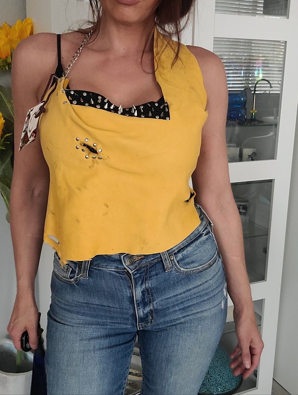 Yellow Deer Skin Festival Fashion Top Scarf